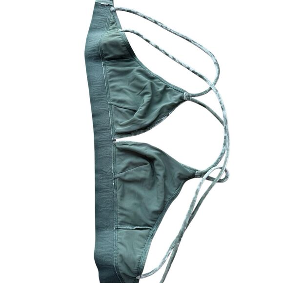 Victoria's Secret PINK Crushed Velvet Sage Green Unlined Bralette Size S - Picture 5 of 8